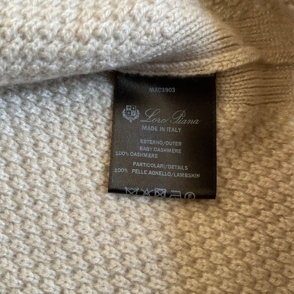NWT Loro Piana Italy women Beige baby Cashmere Cardigan jacket BLAZER IT46bust38 - Picture 4 of 10